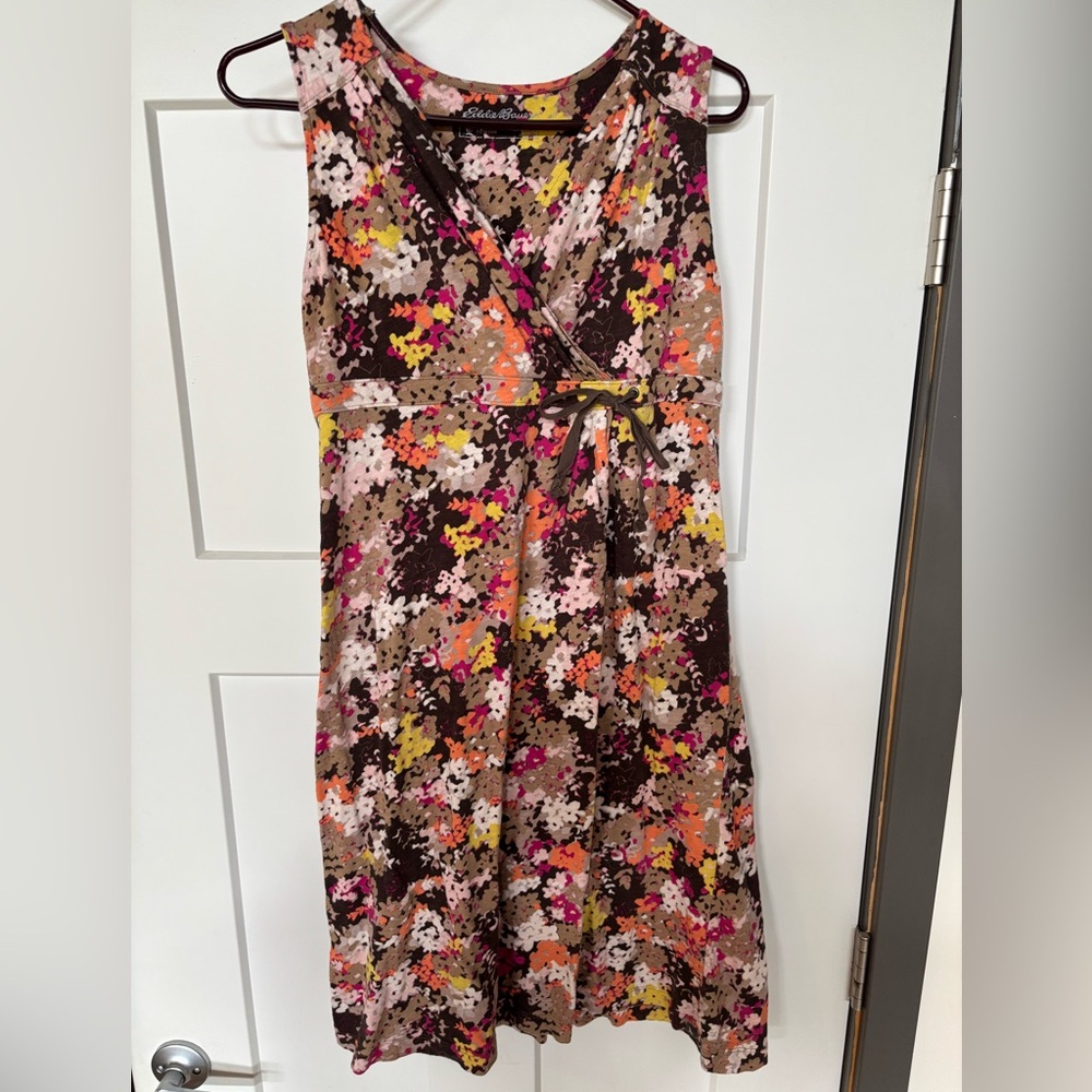 Floral Sleeveless Dress Eddie Bauer